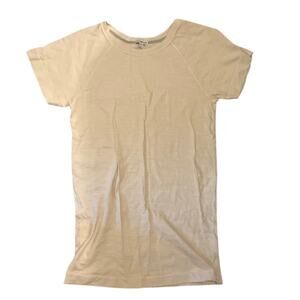 JAMES PERSE Crew Neck Shirt Size 2 - Off White - 100% Cotton Made in the USA